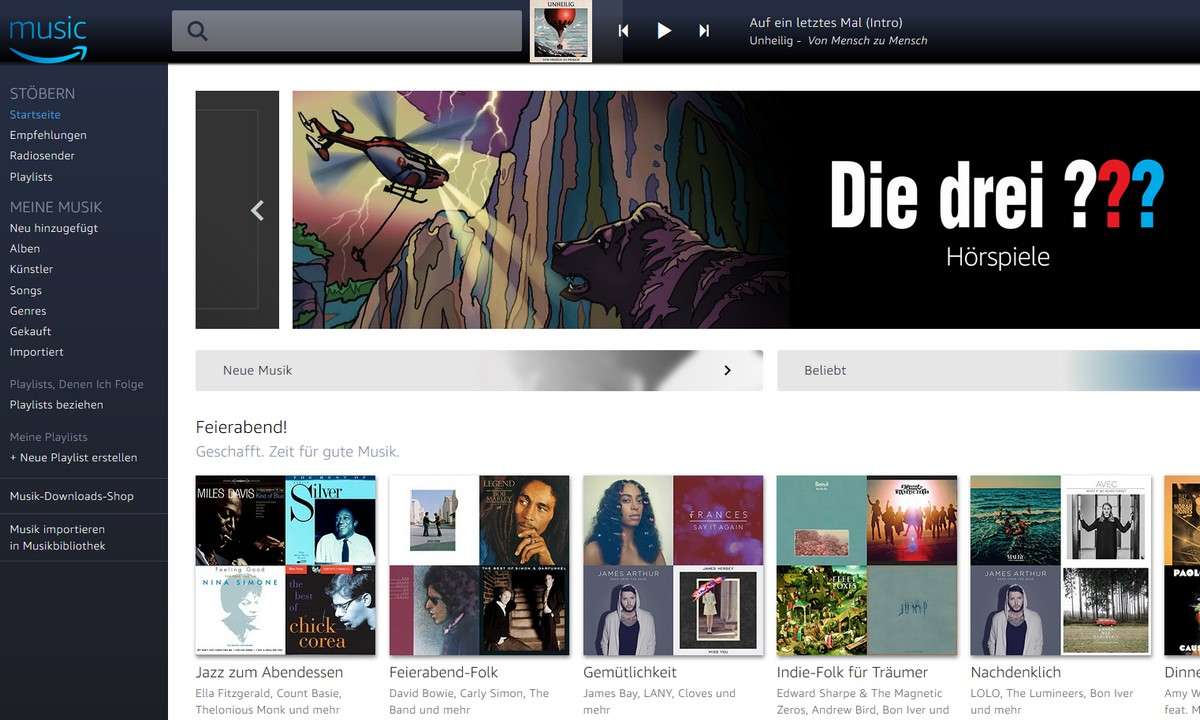 amazon music unlimited webplayer
