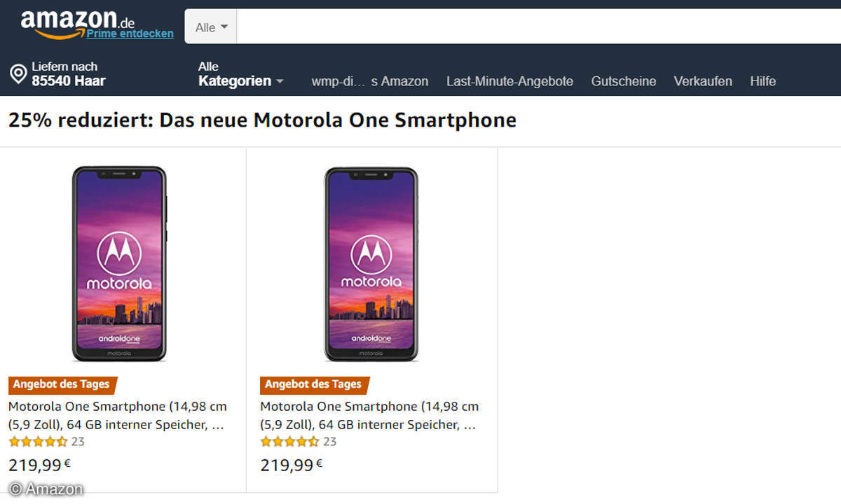 Motorola Moto One Amazon Angebot