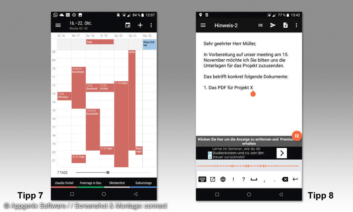 Unterwegs arbeiten: 10 Apps für das mobile Büro - Tipp 7 & 8