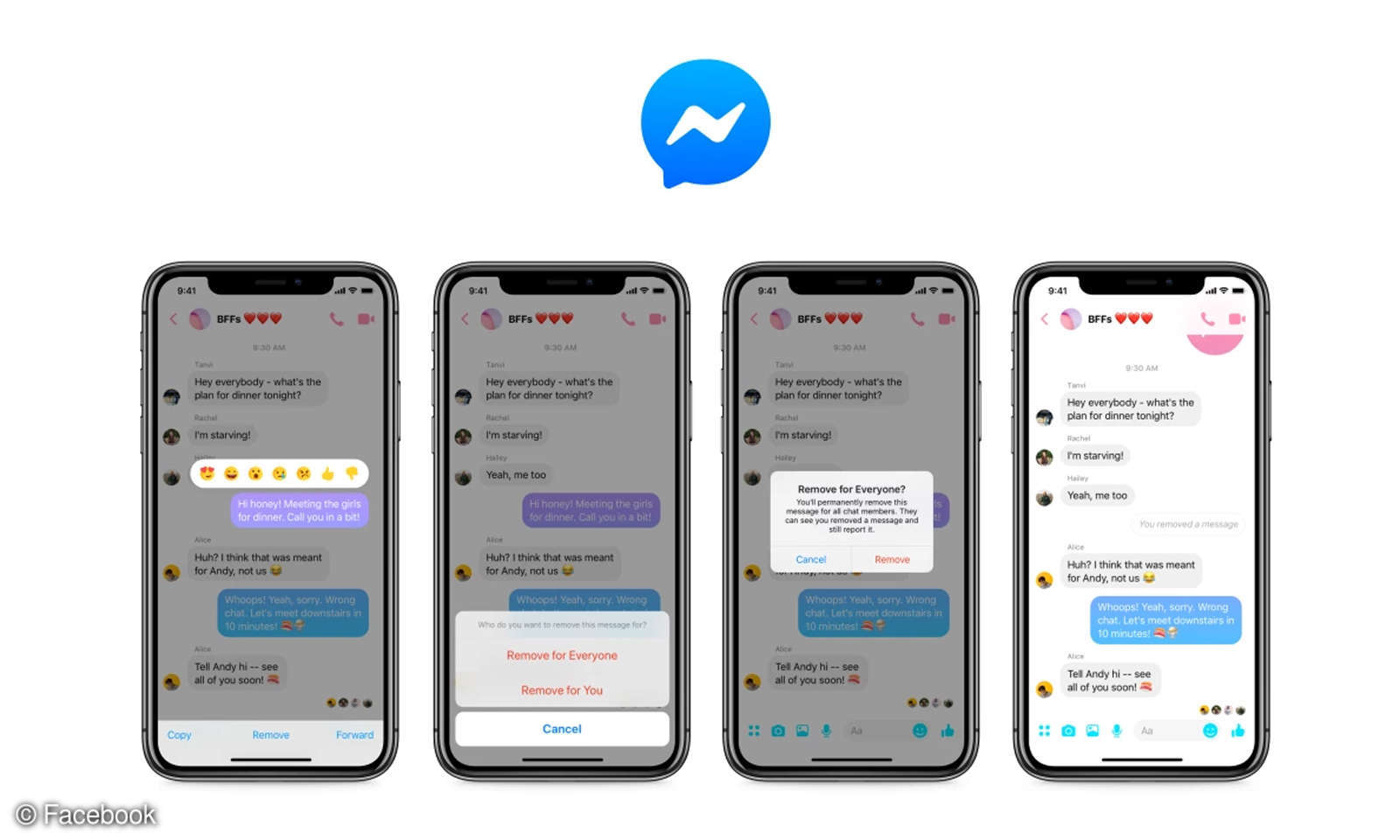 Facebook Messenger So löschen Sie versendete Nachrichten connect