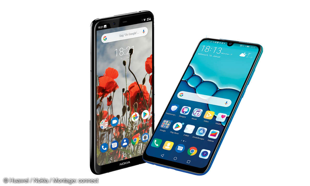 Huawei P smart 2019 und Nokia 5.1 Plus im Vergleich