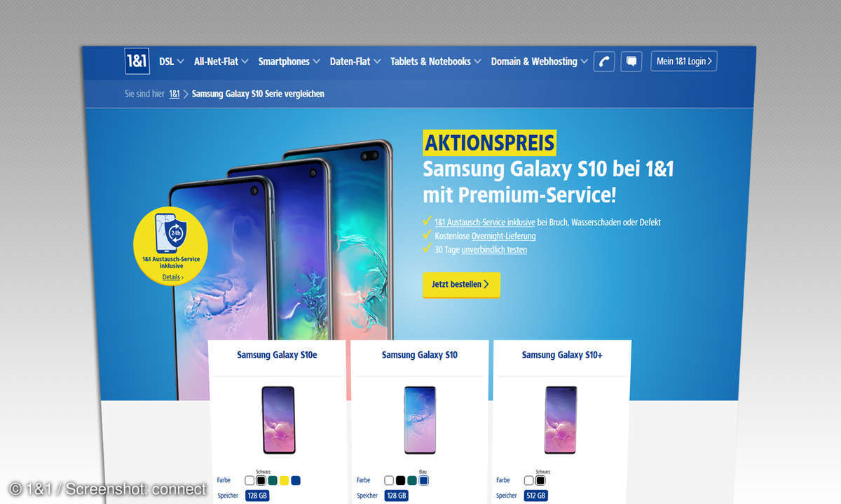Samsung Galaxy S10 bei 1&1