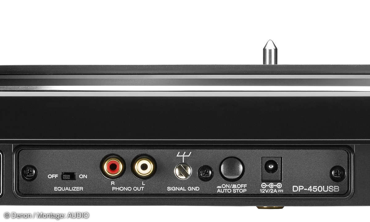 Denon DP-450USB im Test - Anschlüsse