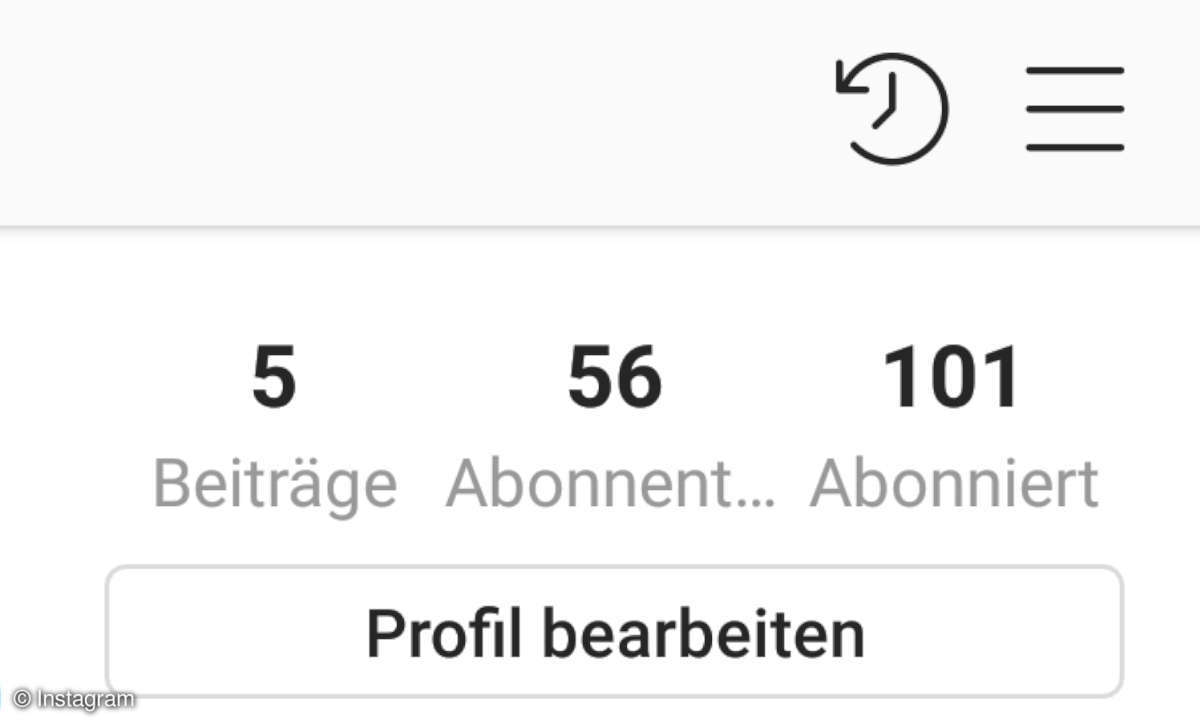 Instagram-Handy-Download Profilseite