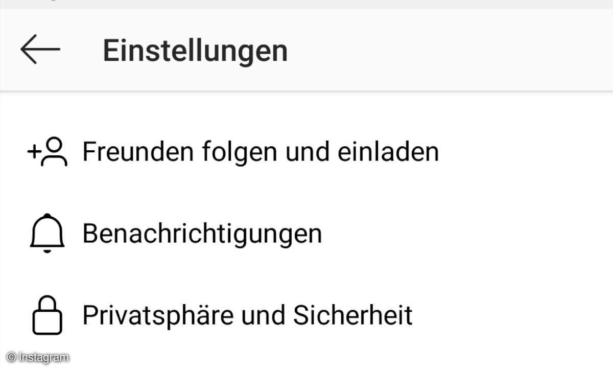 Instagram-Handy-Download Einstellungen