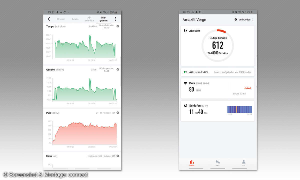 Huami Amazfit Verge - App Screenshots