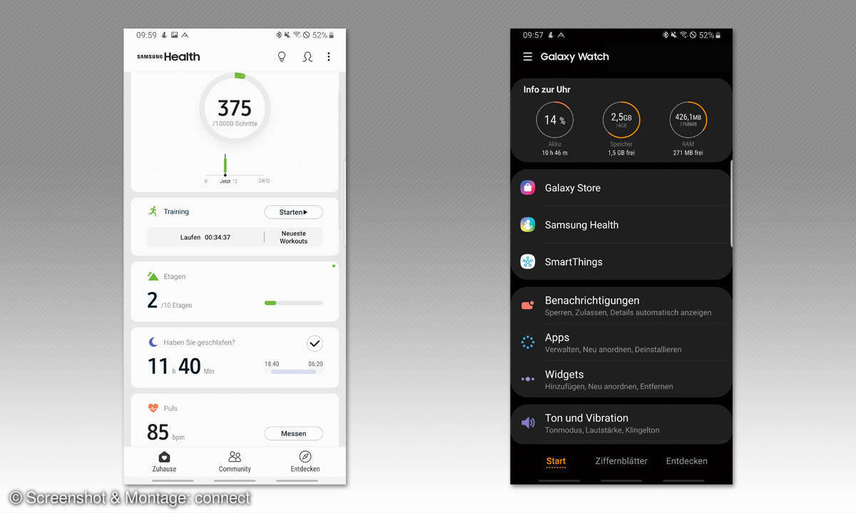 Samsung Galaxy Watch - App Screenshots