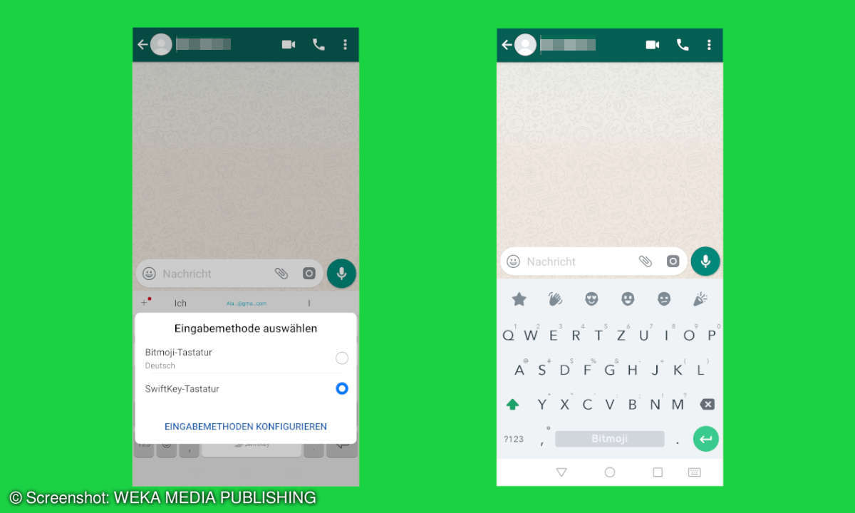 WhatsApp Bitmoji Screenshot