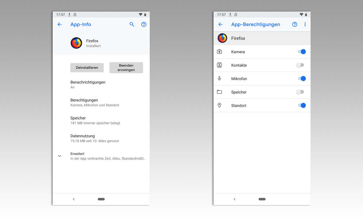 Android App-Berechtigungen