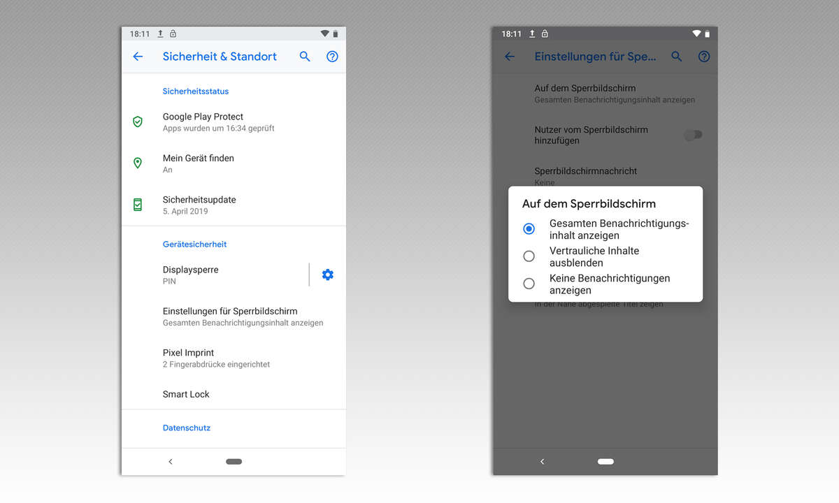 Android Sperrbildschirm