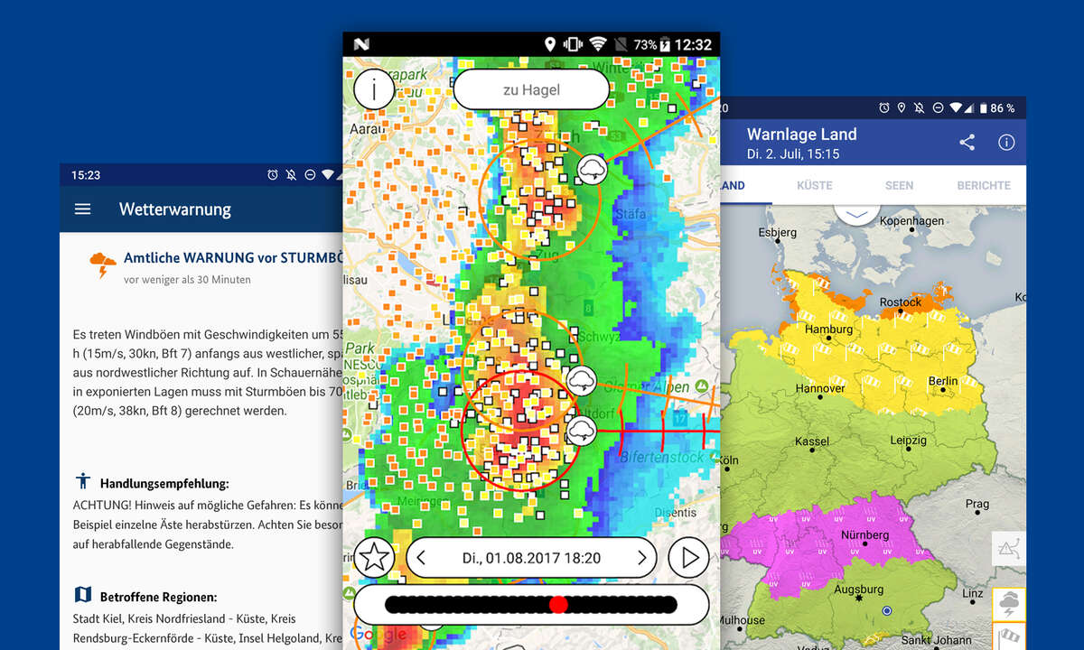 unwetterwarnung wetter apps android ios