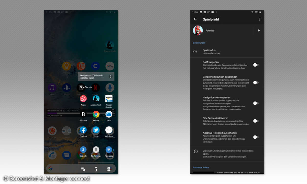 Sony Xperia 1 im Test: Screens