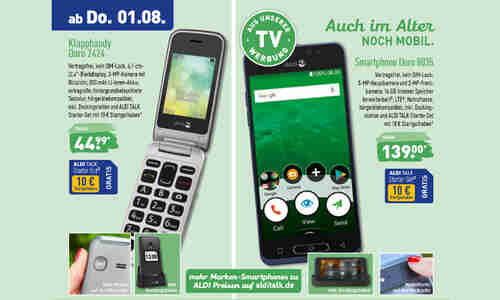 Aldi Senioren Smartphone Und Klapphandy Doro Ab 1 August Im