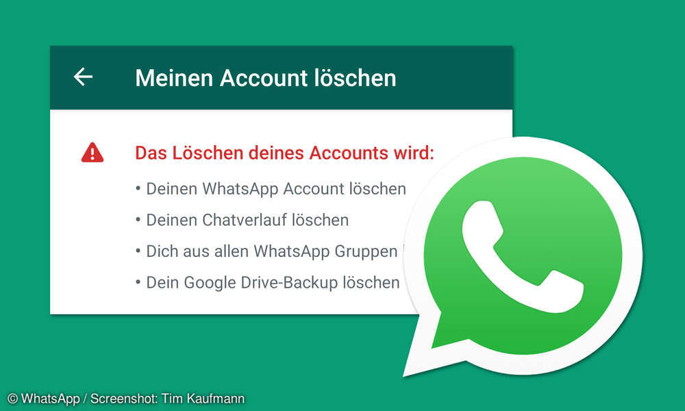 WhatsApp Account löschen so geht