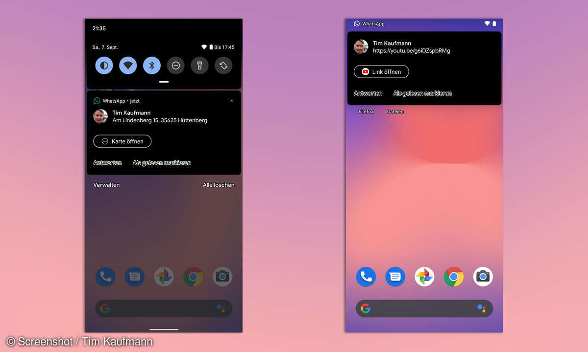 Android 10 Intelligente Antworten