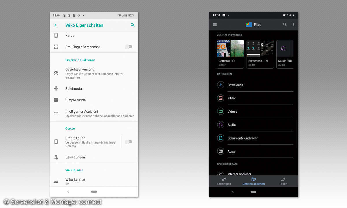 Wiko View 3 & Gigaset GS95 im Vergleich - Screens