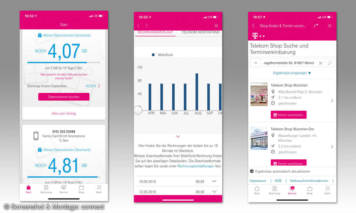 Service-App-Test 2019: Deutsche Telekom Mein Magenta