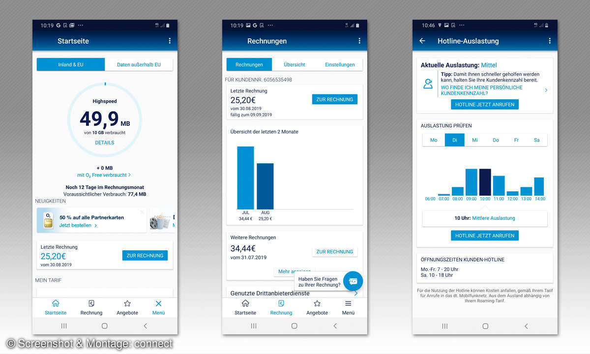 Service-App-Test 2019: Deutschland - Mein O2