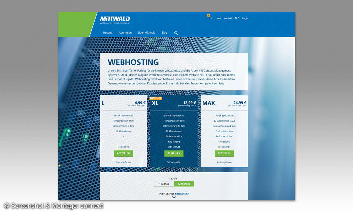 Webhosting-Anbieter 2019 - Mittwald