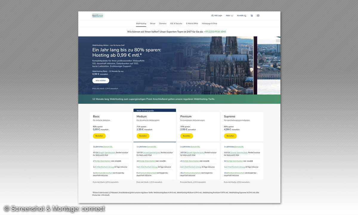 Webhosting-Anbieter: Host Europe