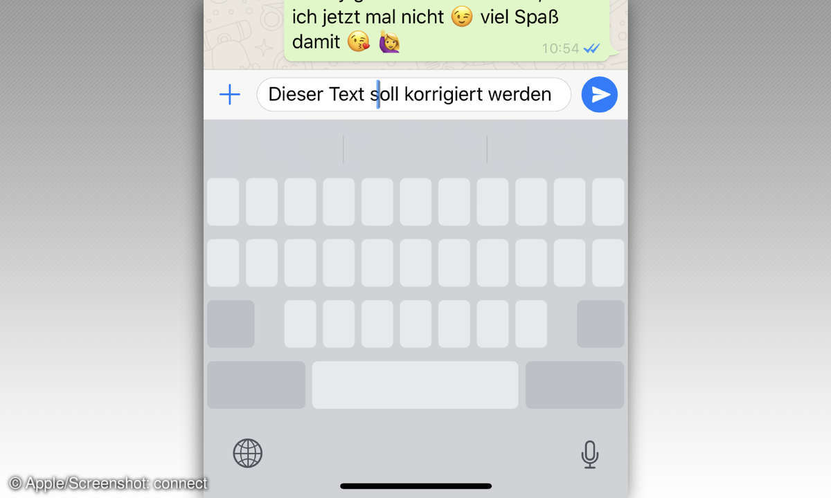 Tippfehler korrigieren iPhone