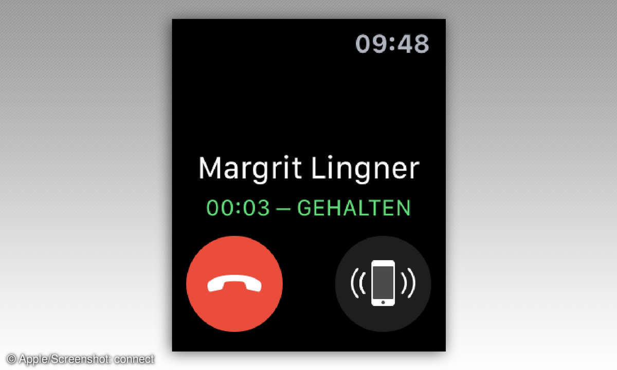 Apple Watch: Anruf halten