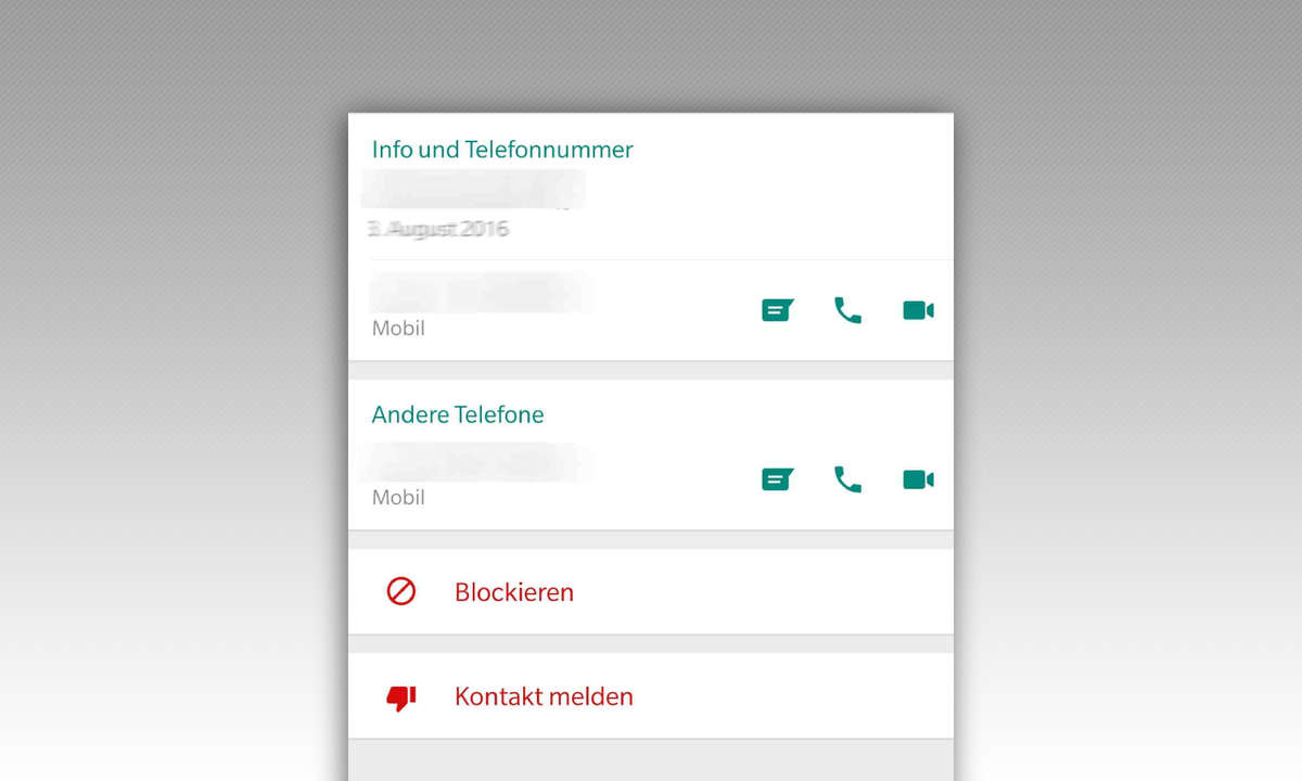 WhatsApp Kontakt blockieren