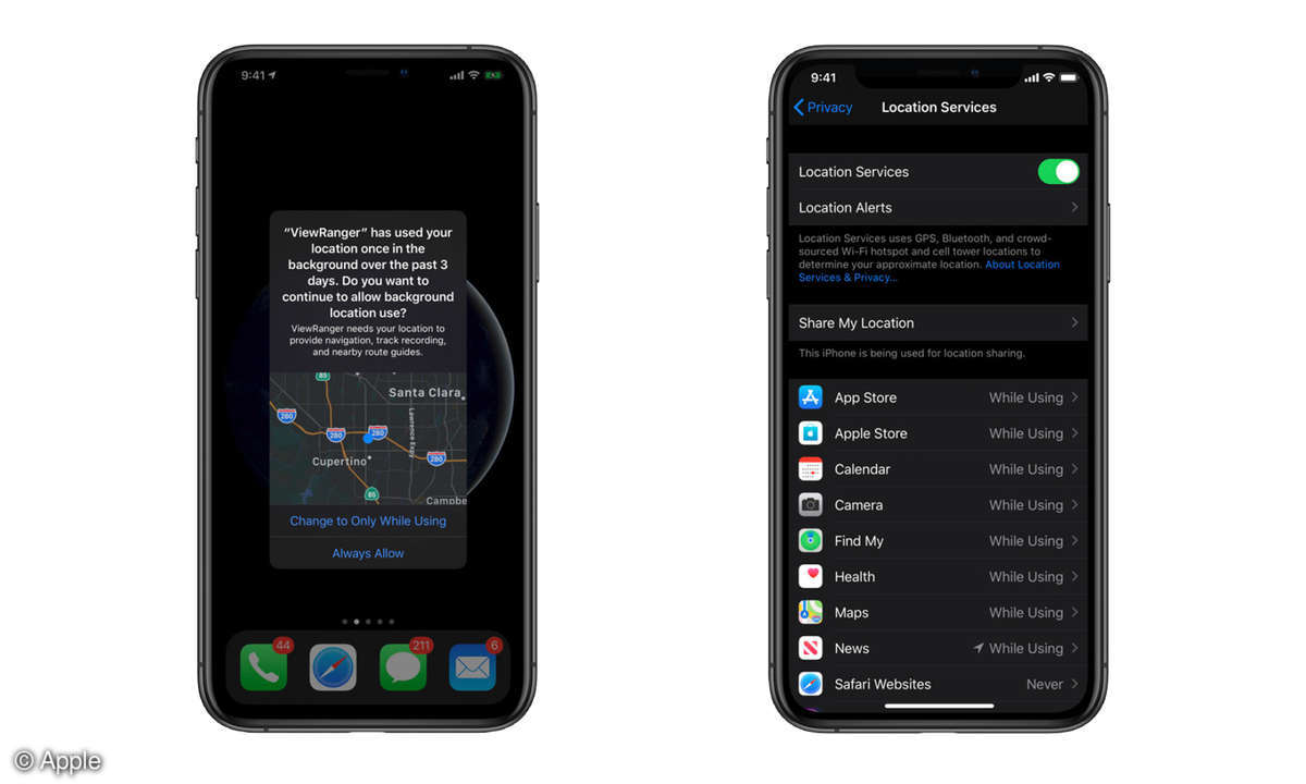 Apple Standortdaten