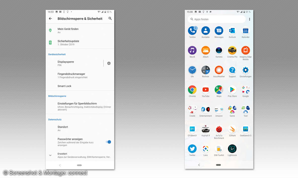 Sony Xperia 5 im Test - Screenshots