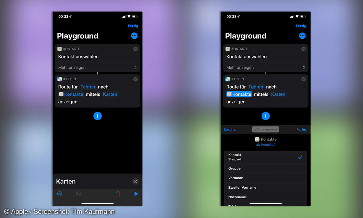 iOS Kurzbefehle