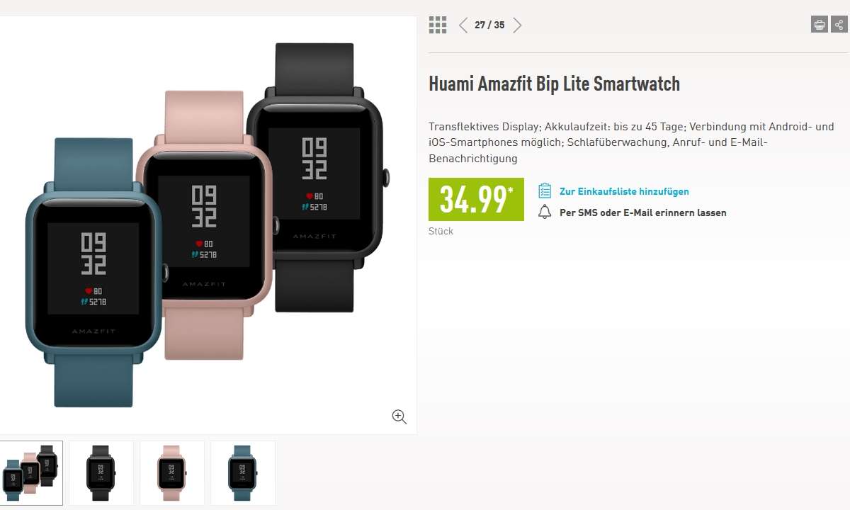 Huami Amazfit Bip Lite