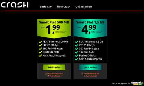 Crash Angebot Gunstige Handytarife Ab 1 99 Euro Mtl Im Telekom