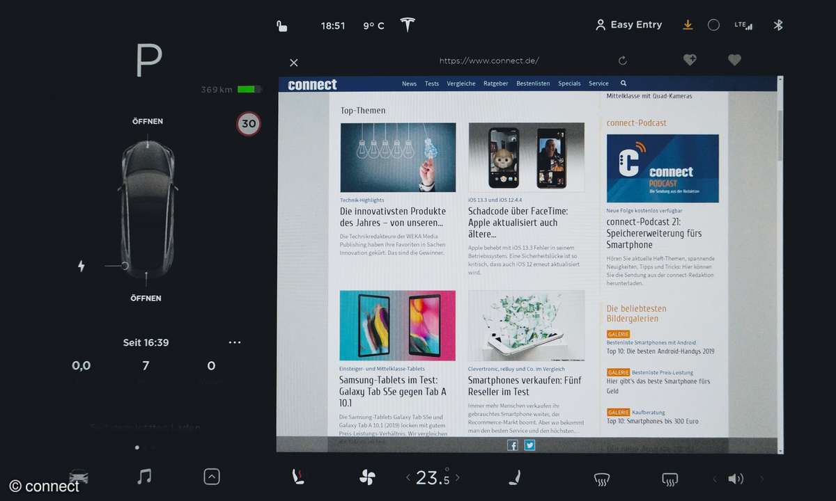 tesla model 3 browser