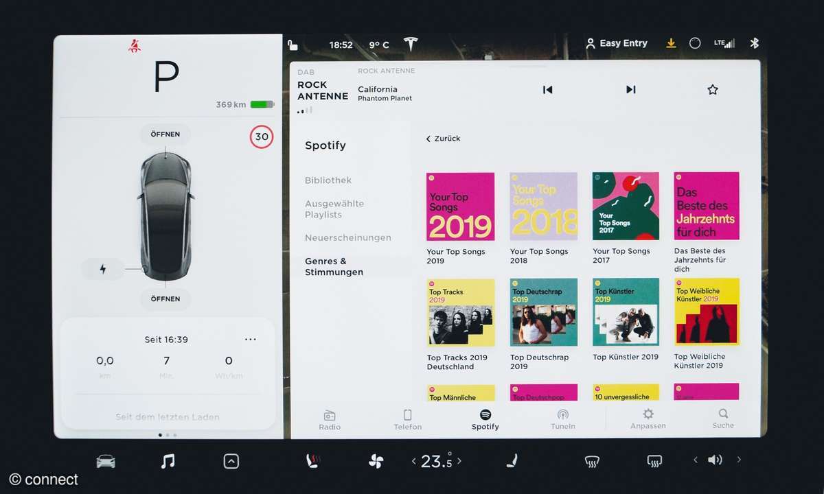 tesla model 3 spotify musikstreaming