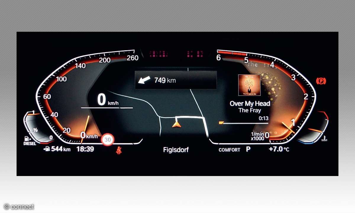 BMW 320D Touring im Test: Infotainment- Display