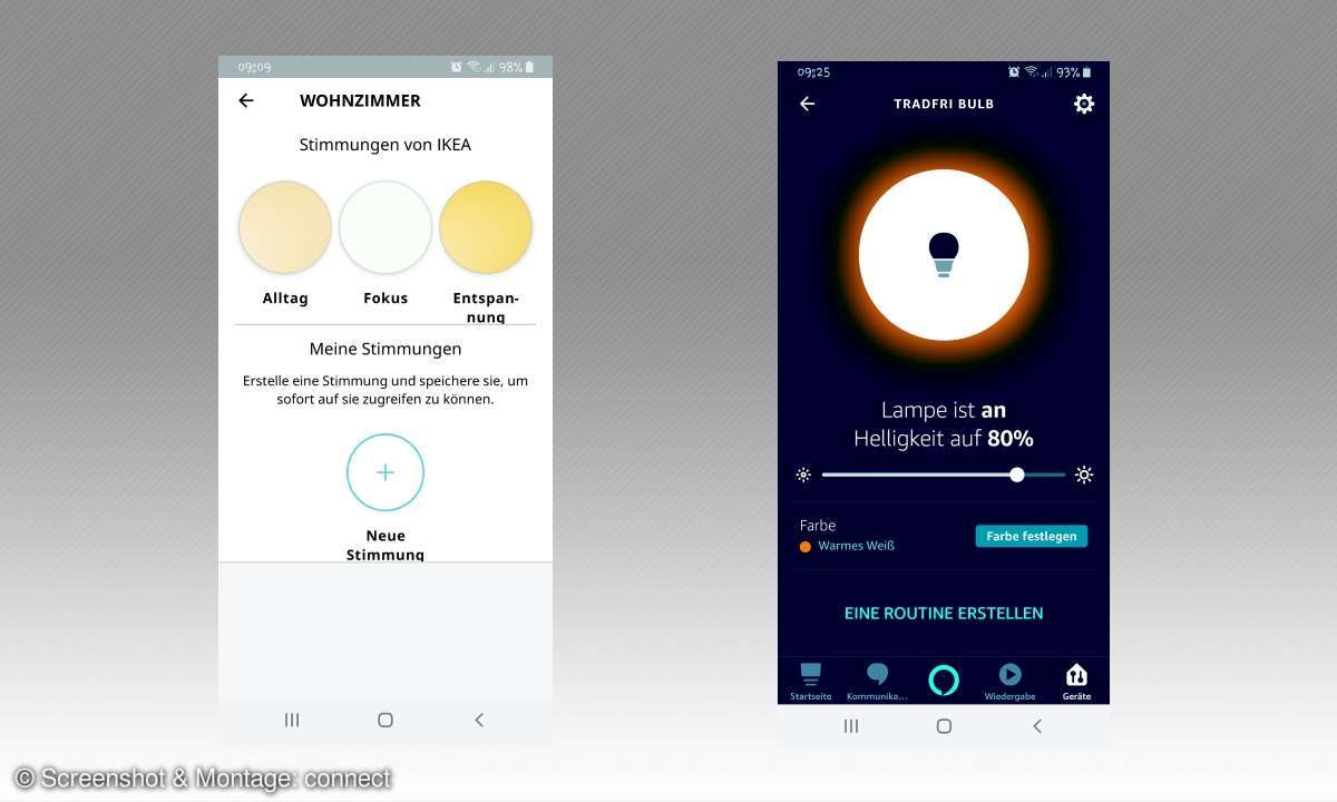 Heimvernetzung mit IKEA: Trådfri und Co. - App Screenshots
