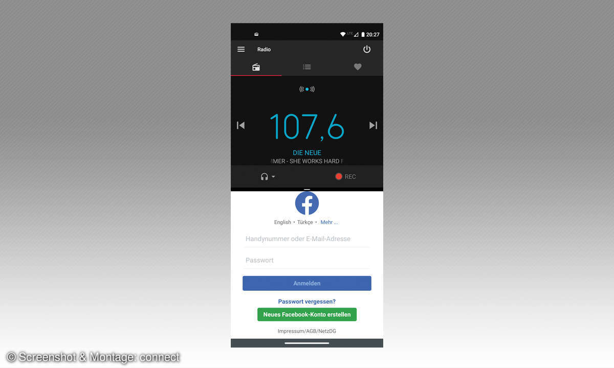 Motorola G8 Power im Test - Screenshot: Geteilter Bildschirm