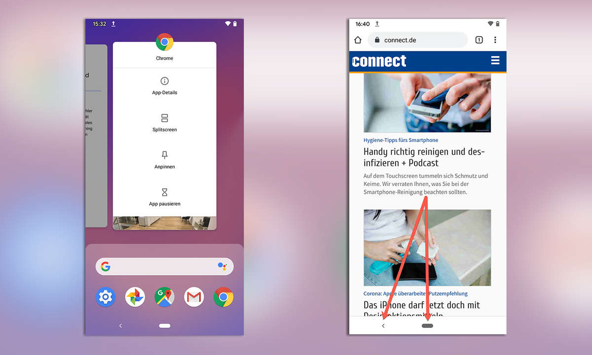 Android Bildschirmfixierung