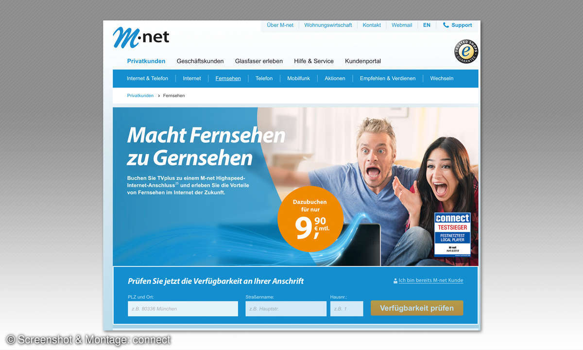 IPTV-Anbieter im Test: M-net TV Plus (Local Player) Screenshot