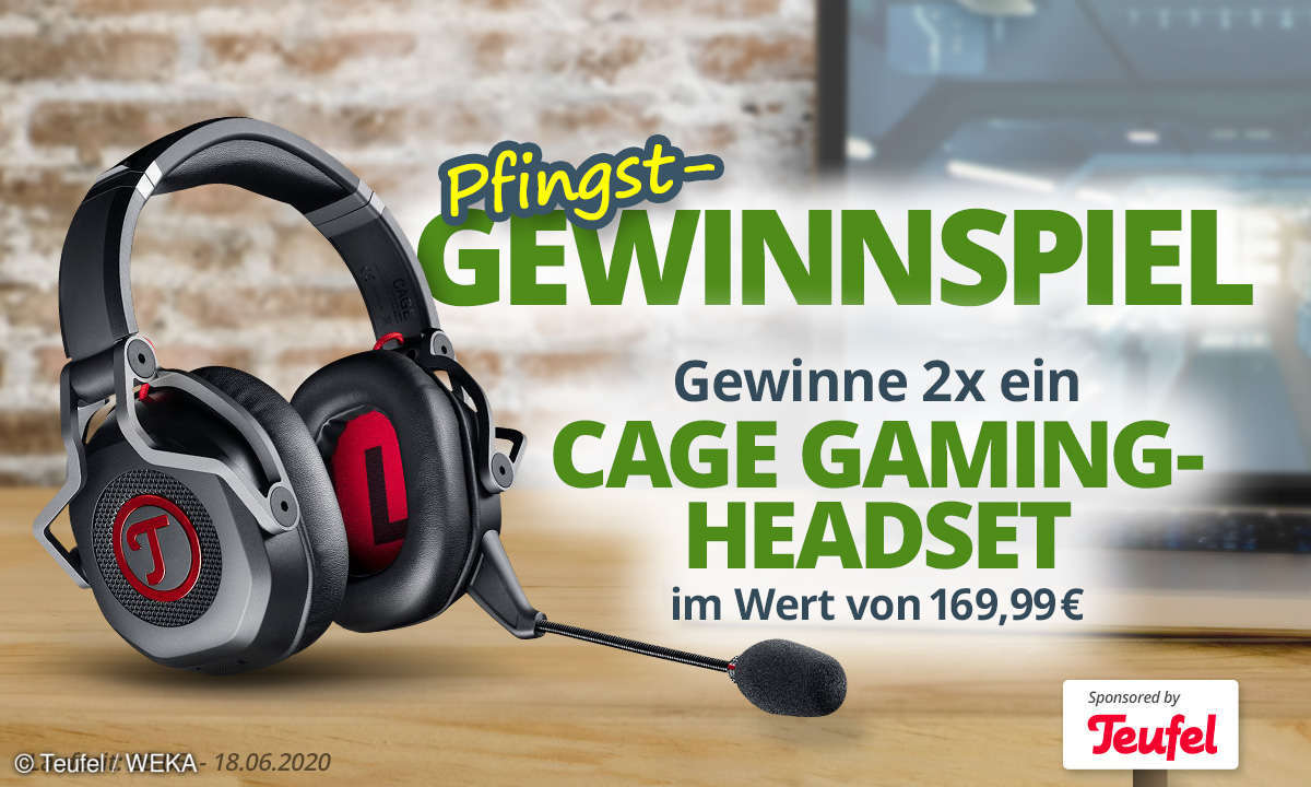 Zusammen mit Teufel verlosen wir zweimal ein CAGE Gaming Headset von Teufel je im Wert von 169,99€.