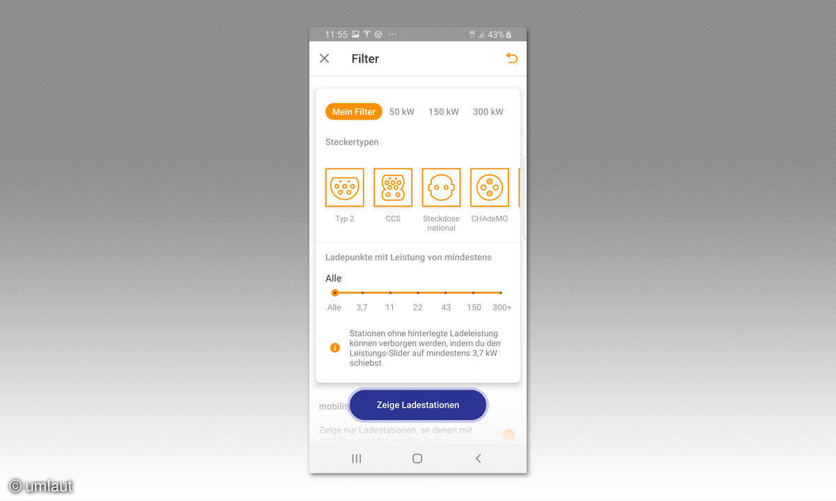 Ladenetztest 2020: E-Mobilitäts-Provider - EnBW Screenshot