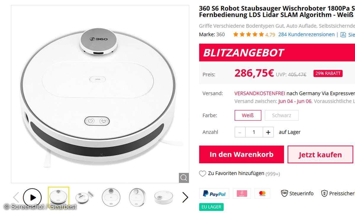 360 S6 im Angebot bei Gearbest