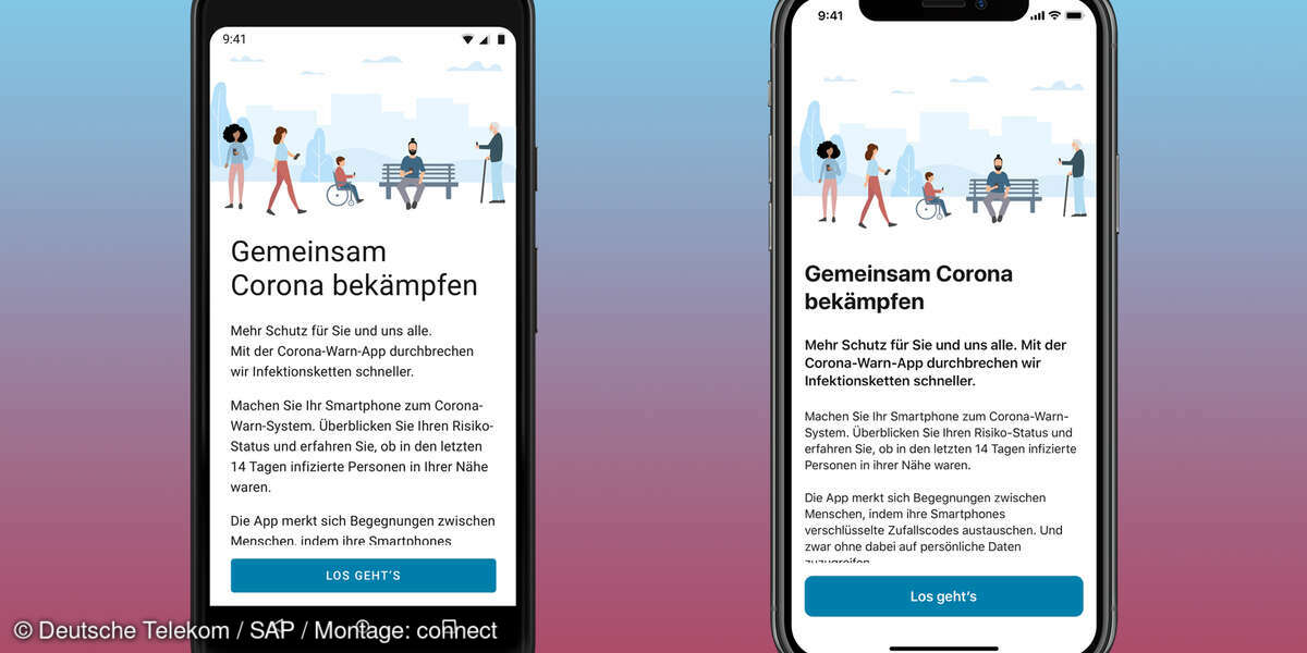 Corona-Warn-App Willkommen Bildschirm