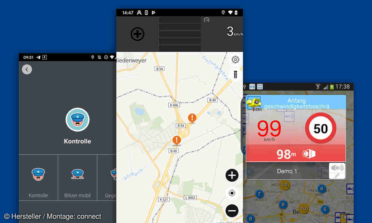 Die besten Radarwarner-Apps für Android und iPhone - connect