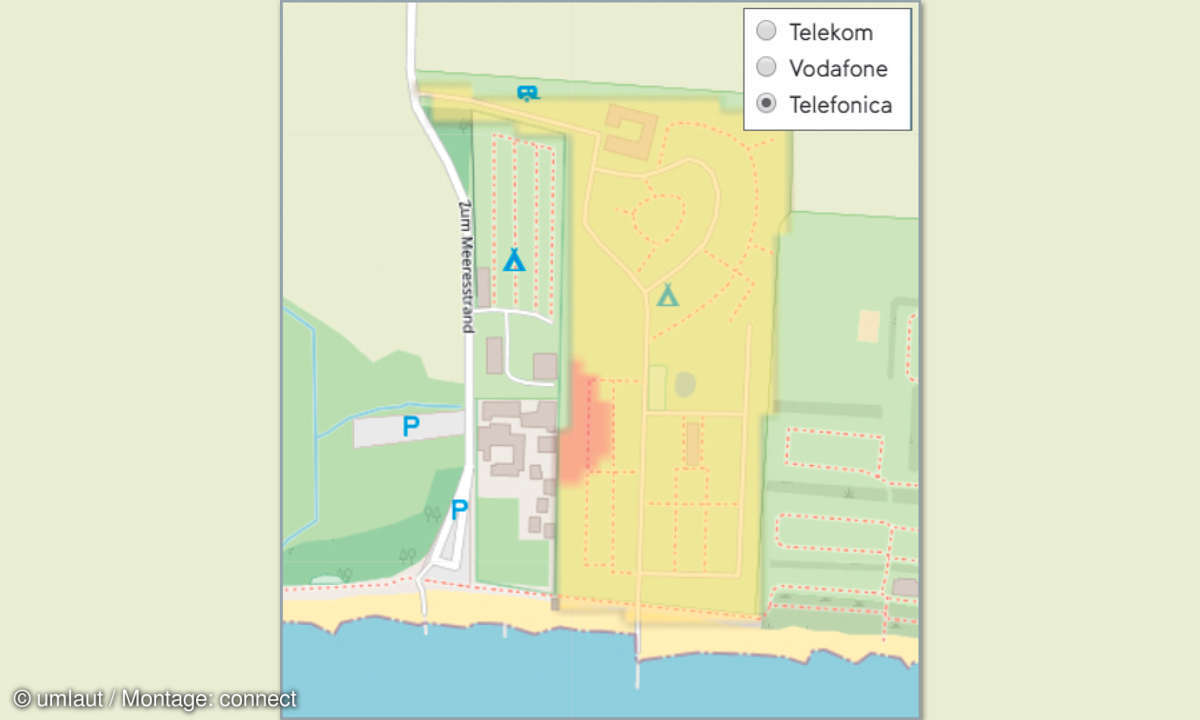 Mobilfunknetztest-Campingplätze: Deutschland - Insel-Camp Fehmarn