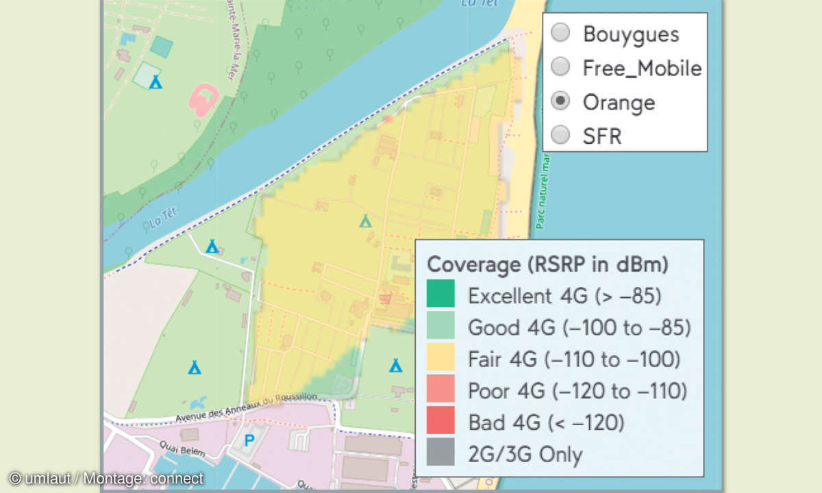 Mobilfunknetztest-Campingplätze: Frankreich - Yelloh! Village Le Brasilia
