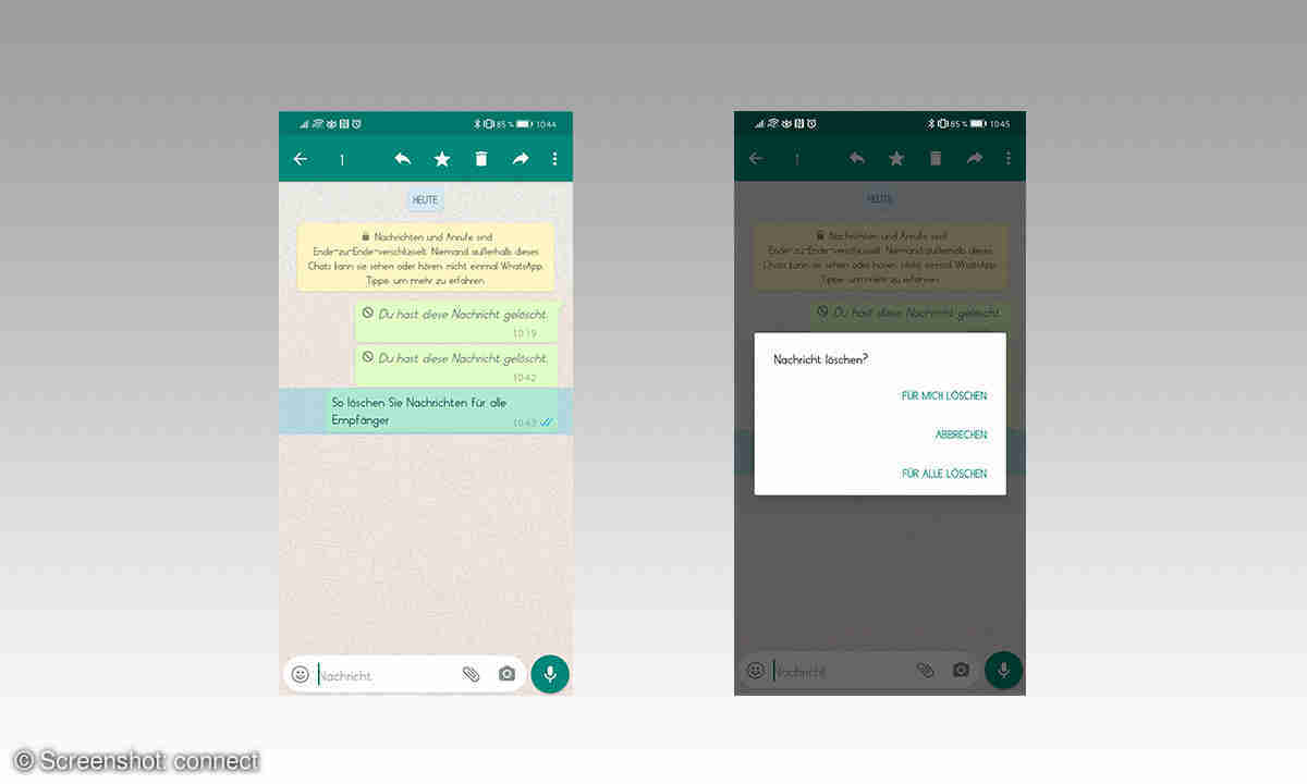 Whatsapp chatverlauf gelöscht was sieht der andere