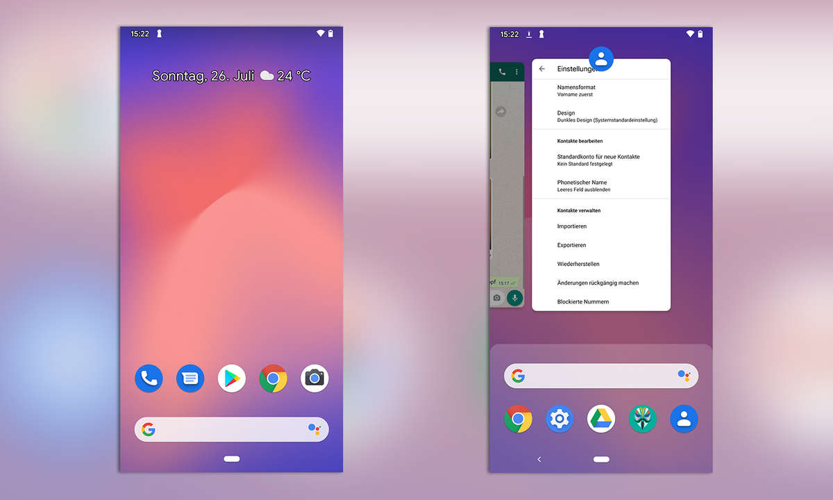 Android App-Übersicht