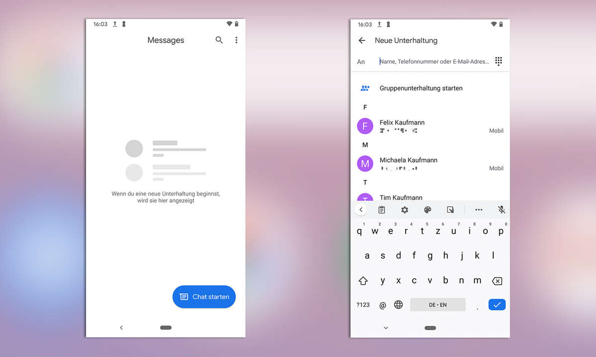 Android Kurznachrichten