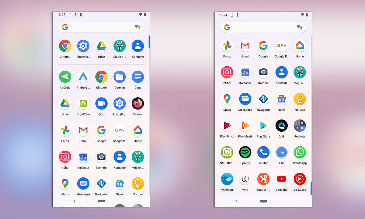 Android App-Übersicht